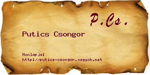 Putics Csongor névjegykártya